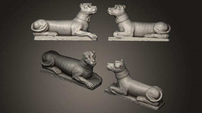 نموذج ثلاثي الأبعاد لآلة CNC التماثيل الحيوانية كلب حراسة